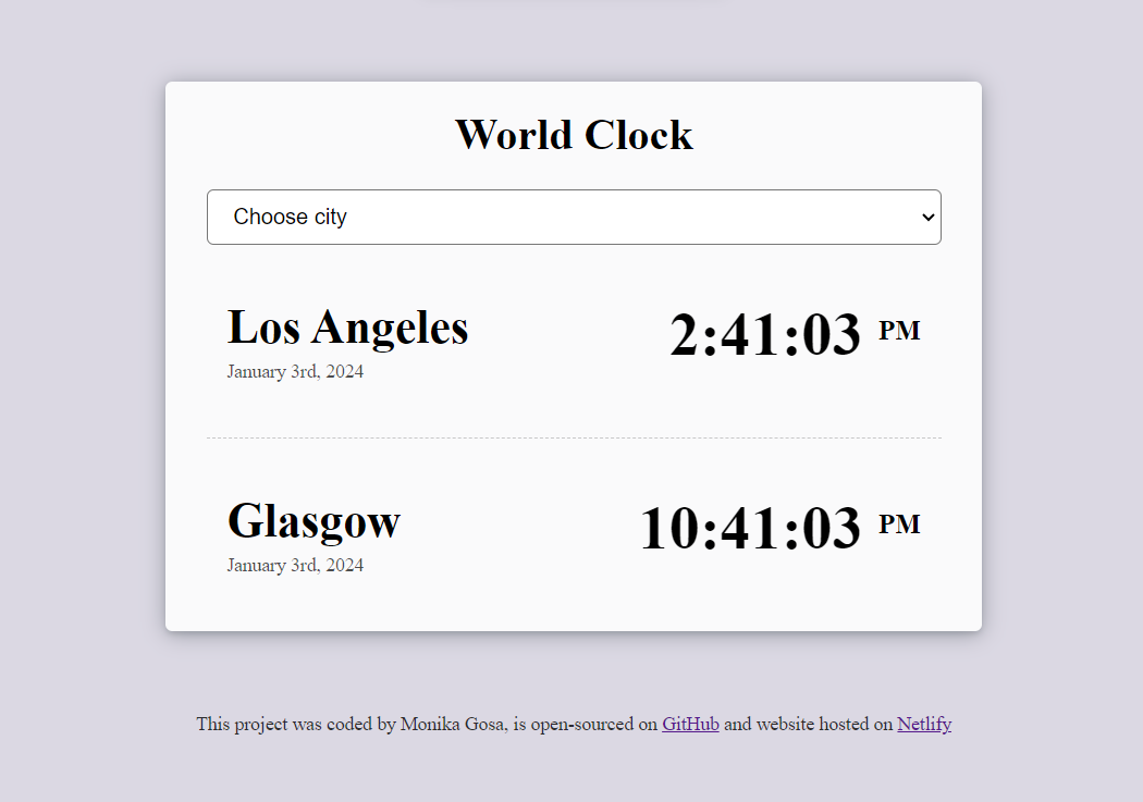  World clock app image